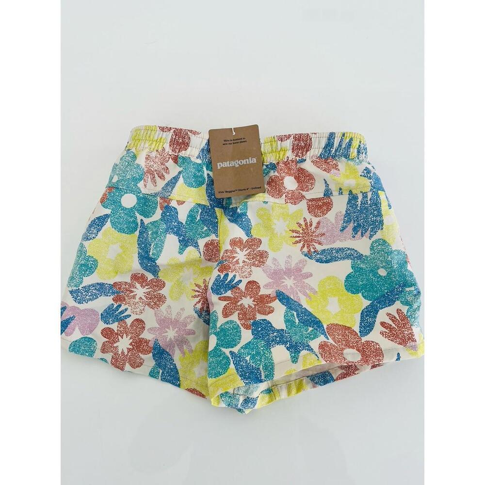 $49 Patagonia Kids Baggies Shorts 4" Lined Swim Trunks Spring Natural XL 14 - Picture 3 of 3